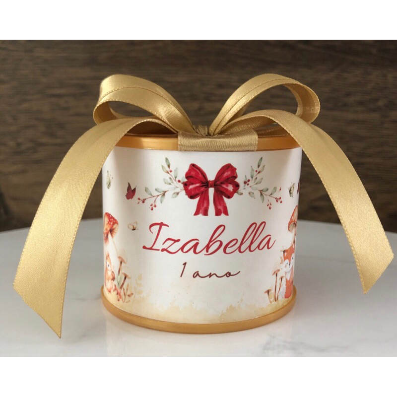 Kit Tubolatas Personalizadas Bosque | Lembrancinha Maternidade | Batizado | Aniversário Infantil 5x6
