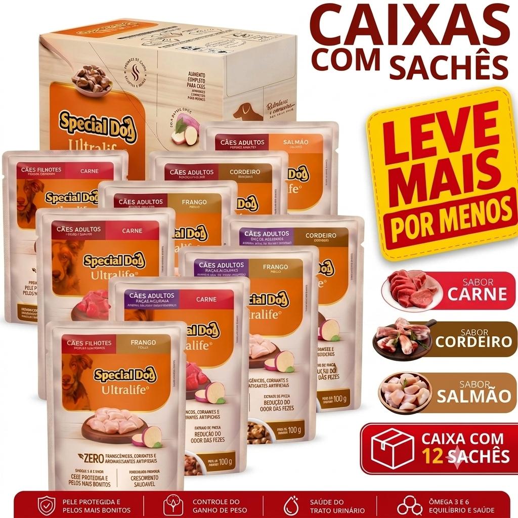 Kit Sache Special Dog 24 UNIDADES de 100gr Varios Sabores
