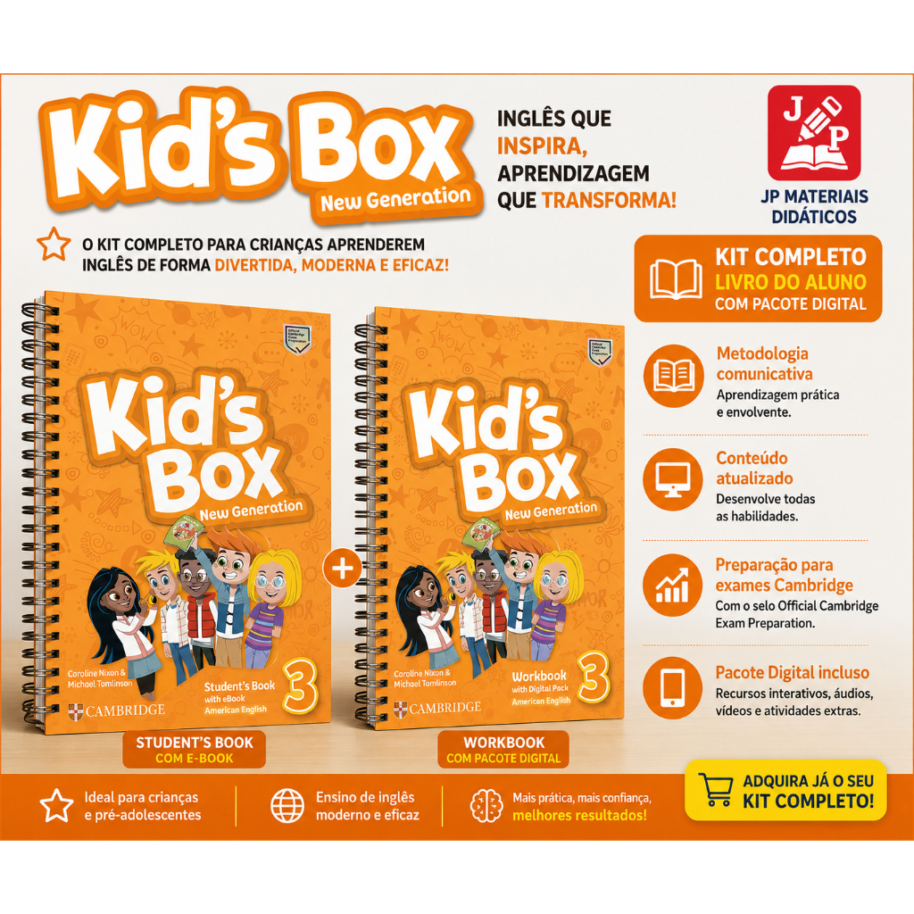 KIT COMPLETO KID'S BOX NEW GENERATION 3 STUDENT´S BOOK+WORKBOOK