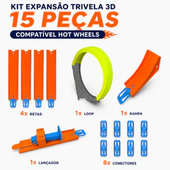 Kit Pista Compatível Carrinhos 1:64 | Loop, Rampa, Lançador e Reta