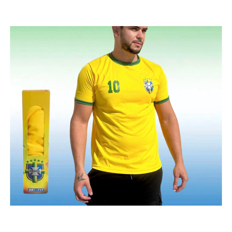 Camisa Do Brasil Basica verde e amarela unissex adulto e infantil copa 2026 P M G GG