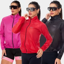 Jaqueta Corta Vento Feminina Ciclista Impermeável à Prova d'água Branco Preto Cinza Uv50 Mtb