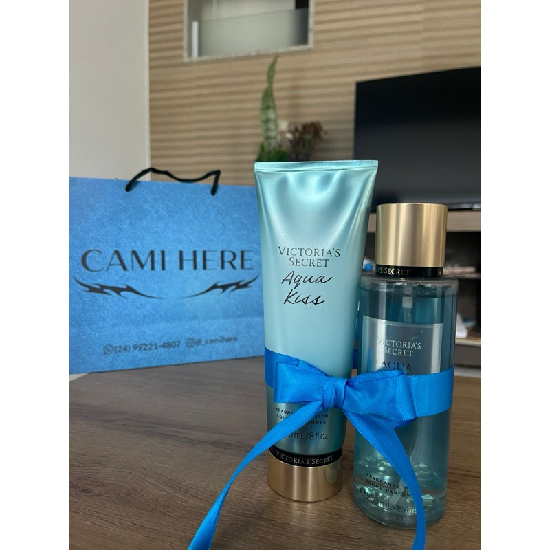 Kit Victoria’s Secret Aqua Kiss - Body Splash + Body Cream
