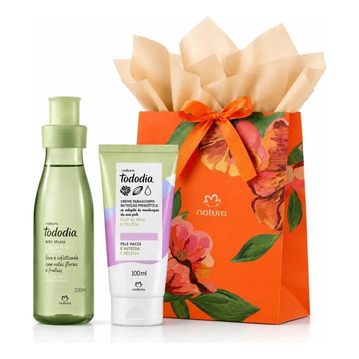 Kit Presente Natura Tododia Flor de Pera Melissa com Sacola - Mais vendido - Lindo presente