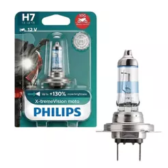 LÂMPADA PHILIPS X-TREME VISION FAROL ALTO E BAIXO H7 55W 12V 130% UNITÁRIA