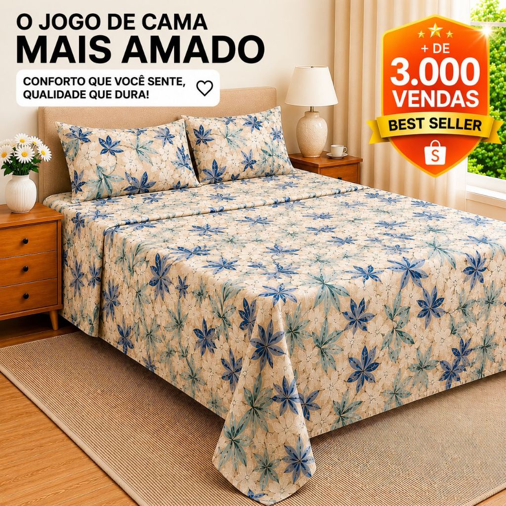 kit Lençol 3Pçs Percal 450 Fios Casal Queen Linha Luxo Premium