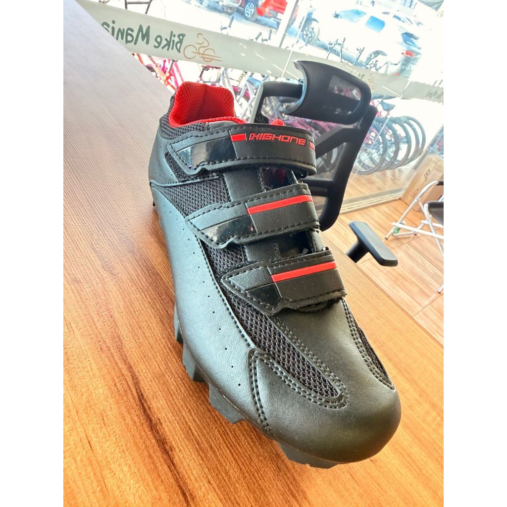 Sapatilha Ciclismo Mtb High  One cobok Preta Com Vermelho