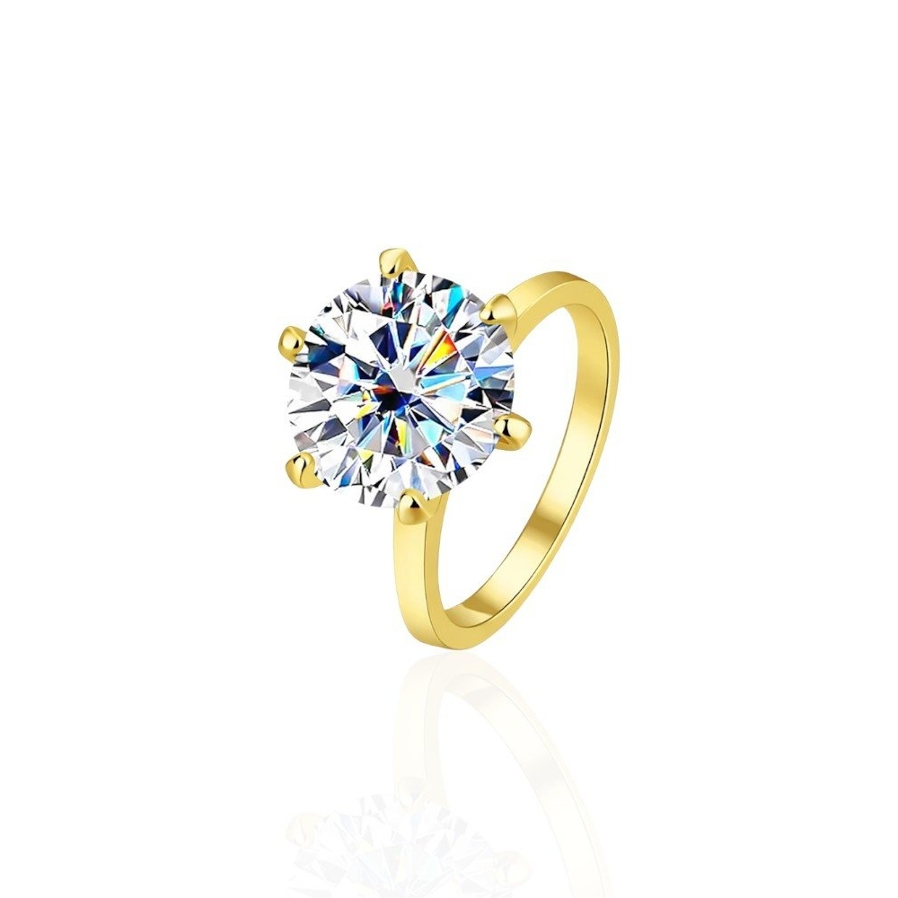 Anel semijoia Solitário Maxi Zircônia Crystal 12mm