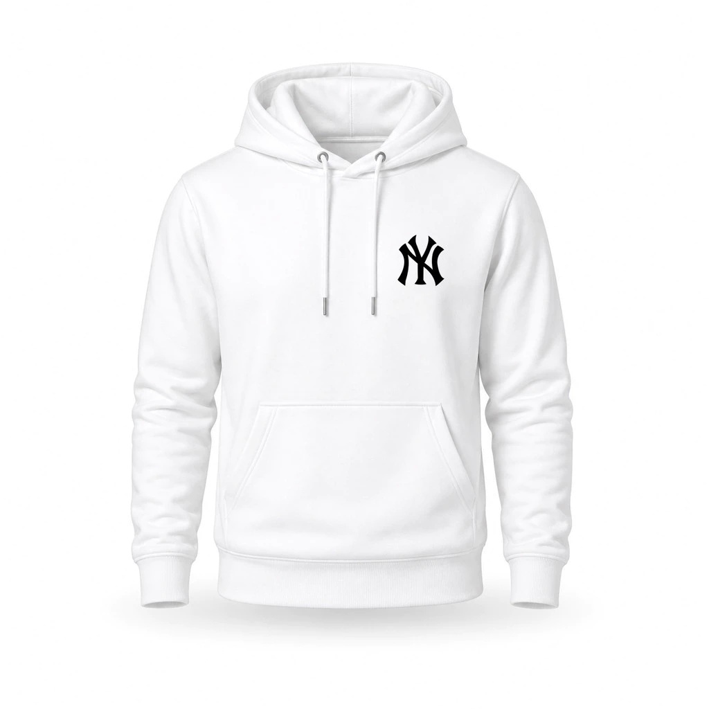 Moletom Unissex com Capuz Canguru Blusa de Frio Inverno Estampado NY Qualidade Premium Confortável Casual