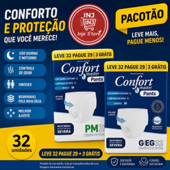Kit PACOTES Fralda Geriátrica Descartável Confort Master Pants Calcinha Cueca P/M G/EG Adulto