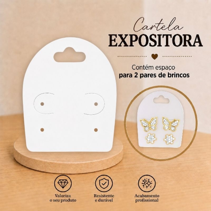 3000 CARTELAS TAG PARA 2 PARES DE BRINCOS – EXPOSITOR E EMBALAGEM DUPLEX 250 PARA JOIAS E BIJUTERIAS