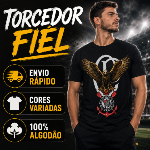 CAMISA CORINTHIANS TORCEDOR FIEL GAVIÃO CAMISETA