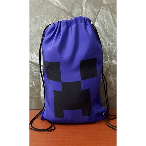 Mochila tipo saco Mochilinha Sacolinha Bolsinha Sacochila personalizada Minecraft 18x28cm