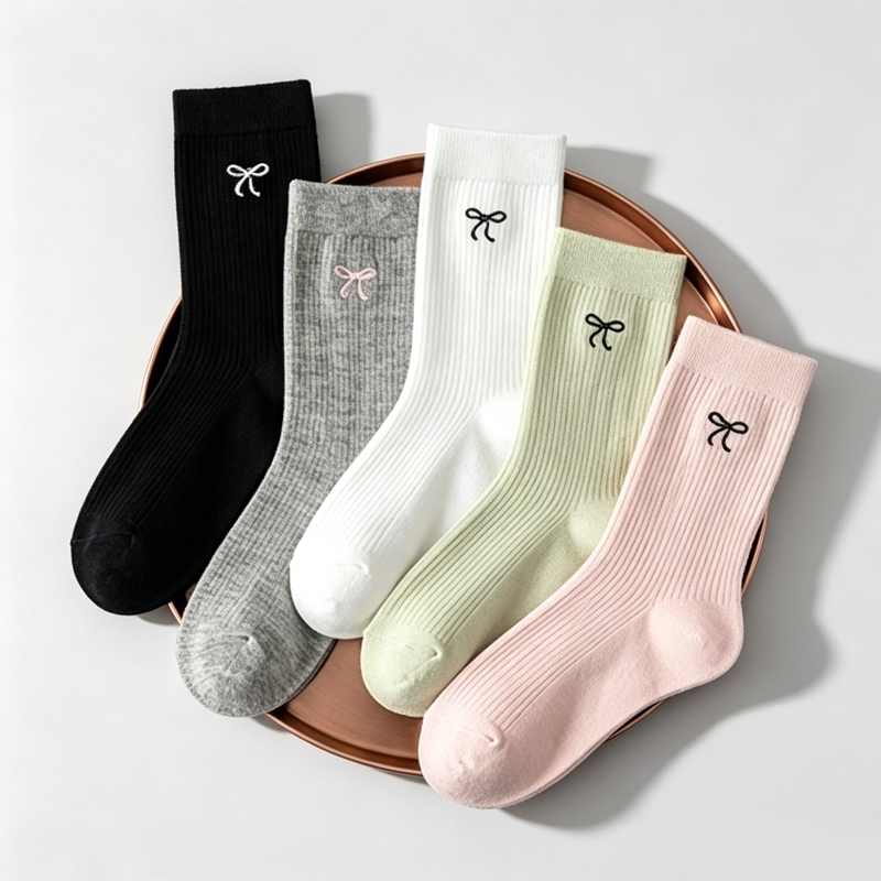 Kit 12 Pares Meia Femininas Cano Médio confortável  Confortável Respirável Não Aperta Pé Envio São Paulo Meia Feminina
