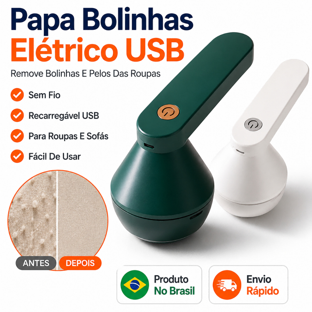 Papa Bolinhas Elétrico USB Recarregável Tira Pelos Roupa Sofá