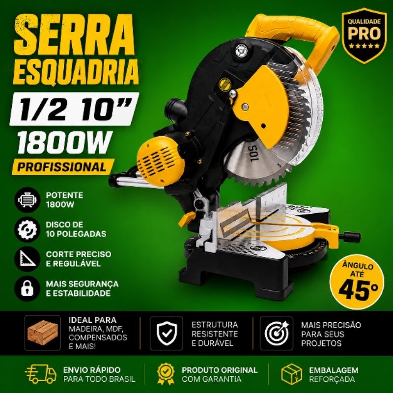 Serra Esquadria 1/2 10 Polegadas 1800w Profissional