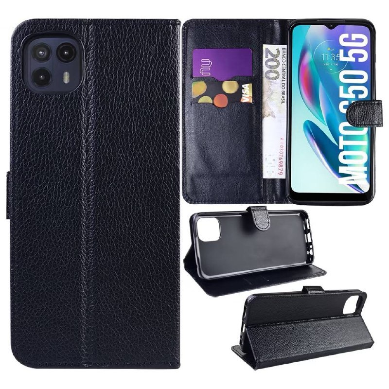 Capa Carteira Flip Celular Proteção completa 360 Fecho magnético MOTOROLA G50 5G