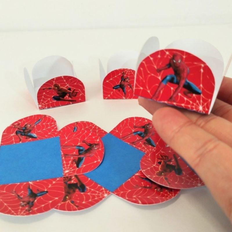 FORMINHAS DE DOCE HOMEM ARANHA PERSONALIZADA NO TEMA/LEMBRANCINHA DE FESTA/ANIVERSÁRIO