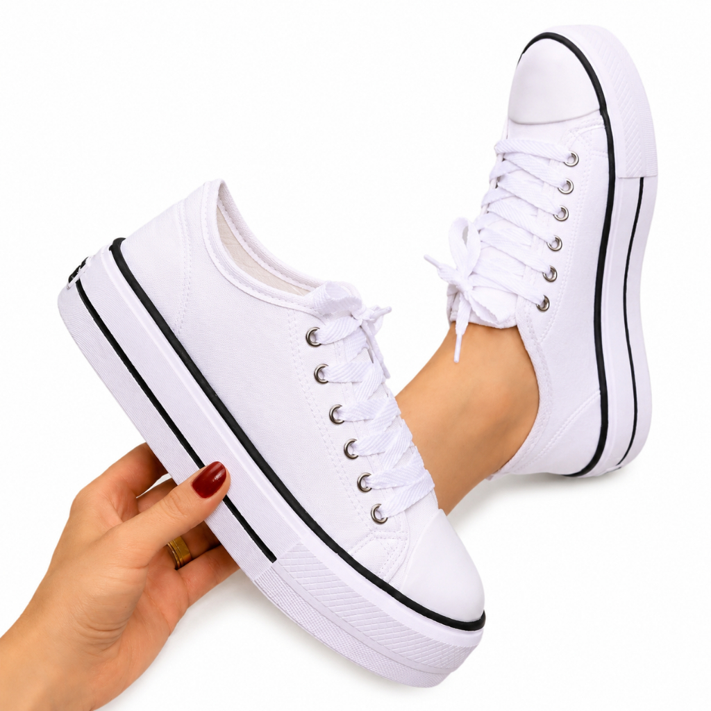 Tenis Feminino casual plataforma Sola Alta elegante All Promoção Lançamento