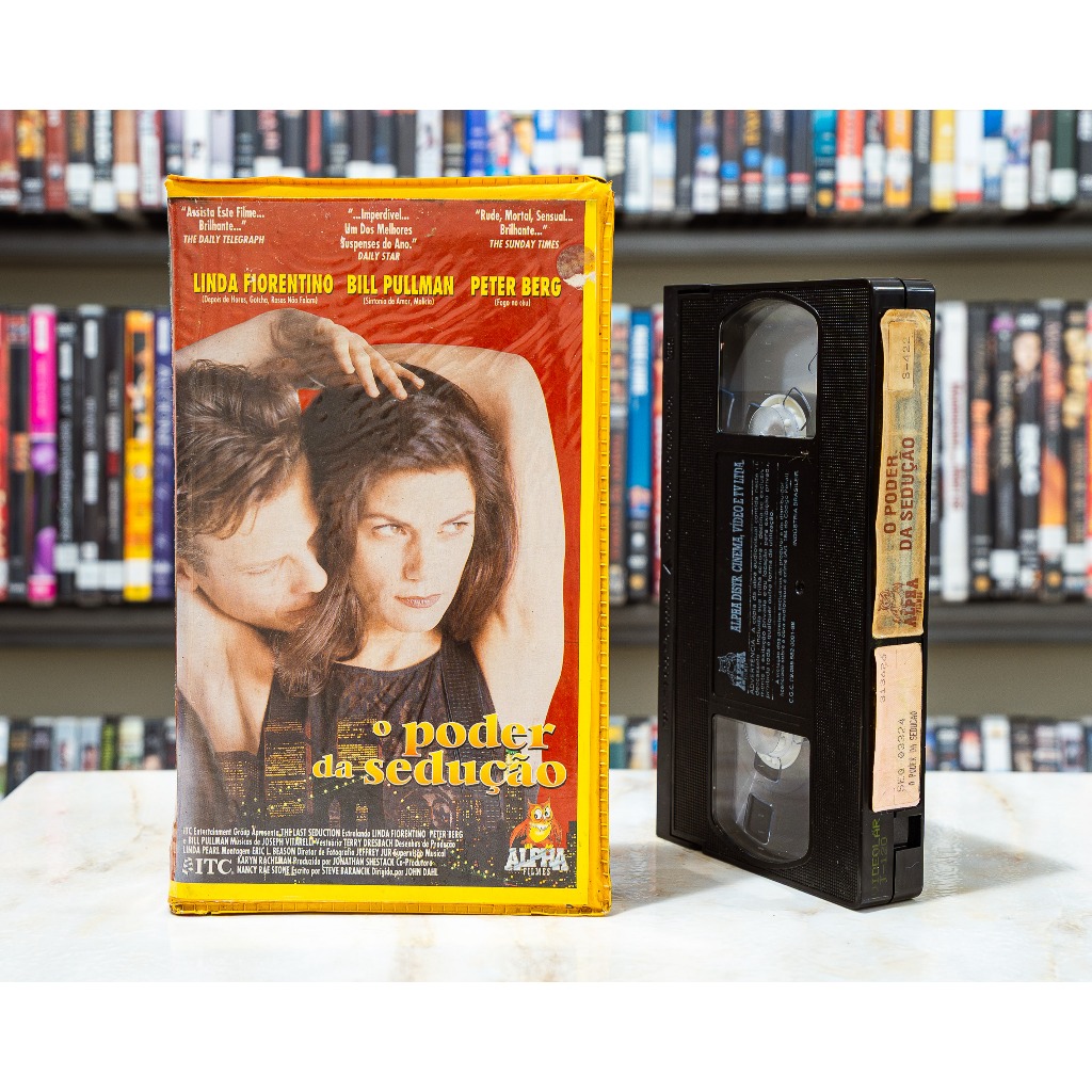 VHS O Poder da Sedução - LEGENDADO - Linda Fiorentino Bill Pullman - Original Fita de Vídeo Filme - Alpha Filmes - Raro