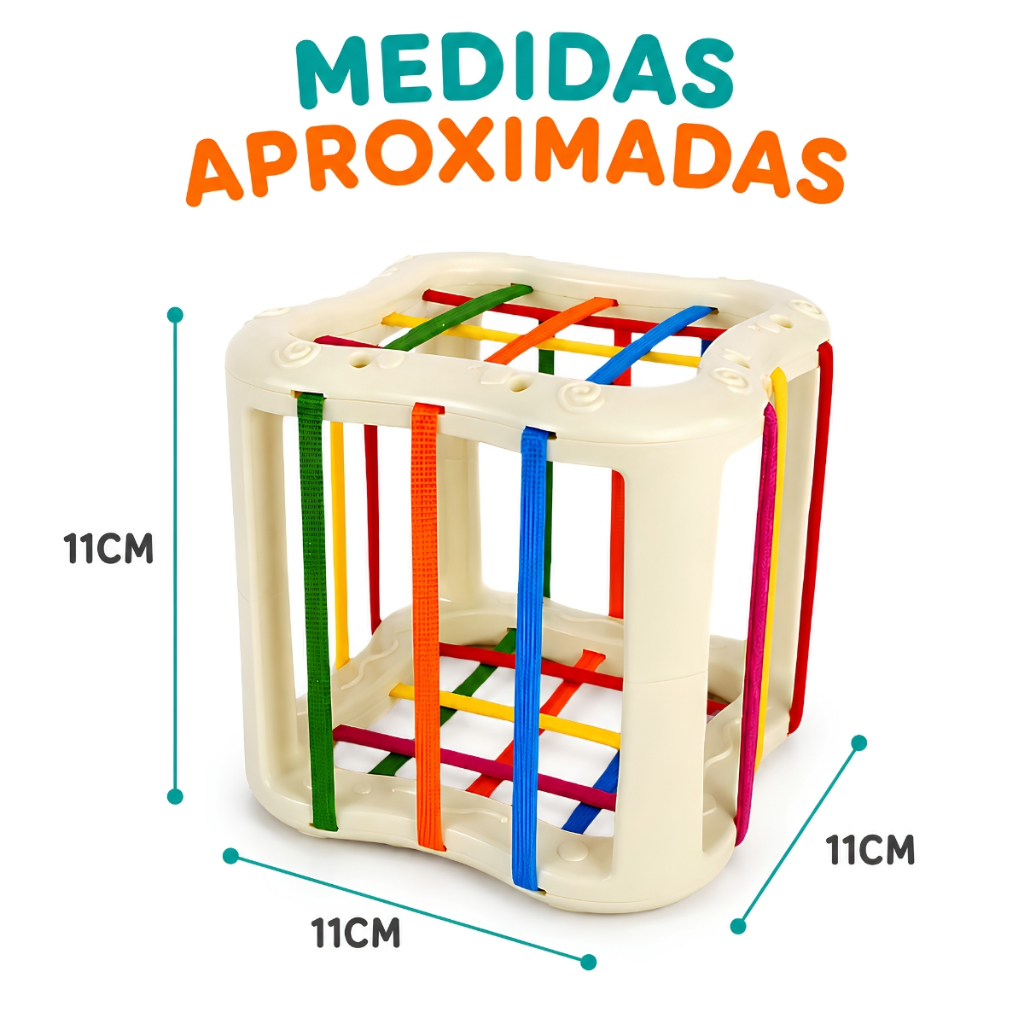 Kit Cubo Didático Sensorial Bebês Formas Geométricas - Castela — imagem 2 de 2