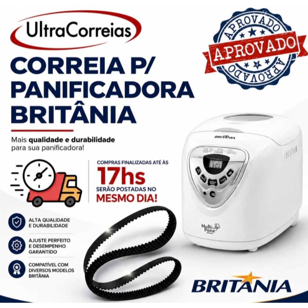 Correia para Panificadora Britânia Multipane