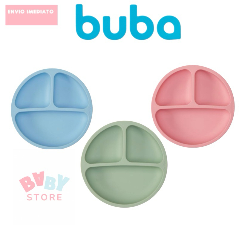 Pratinho Refeição Infantil Buba Prato de Silicone Ventos