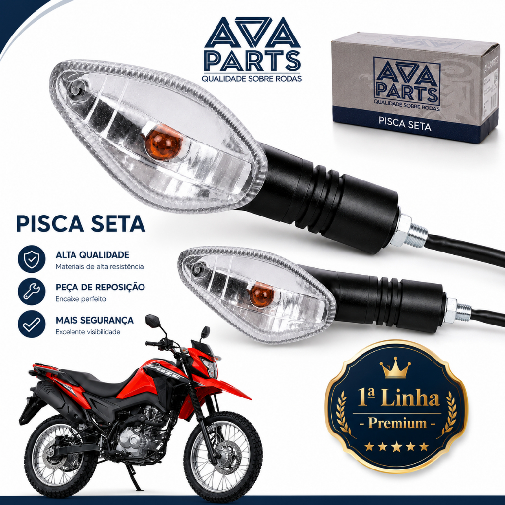 4 Pisca Seta Titan 150 Cg 125 1999 a 2013 Bros 150 160 Xre 190 300 soquete rosca Com Lampada
