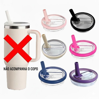 Tampa para Copo Térmico 1200ml Borrachas de Vedação Rosqueável Prático e Portavel