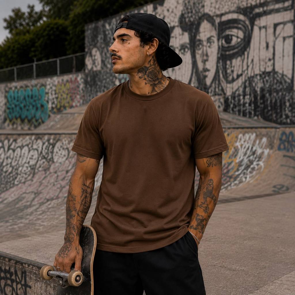 Camiseta Masculina Skatista Básica Confortável Oversized Streetwear Unissex Lisa Varias Cores Envio Rapido