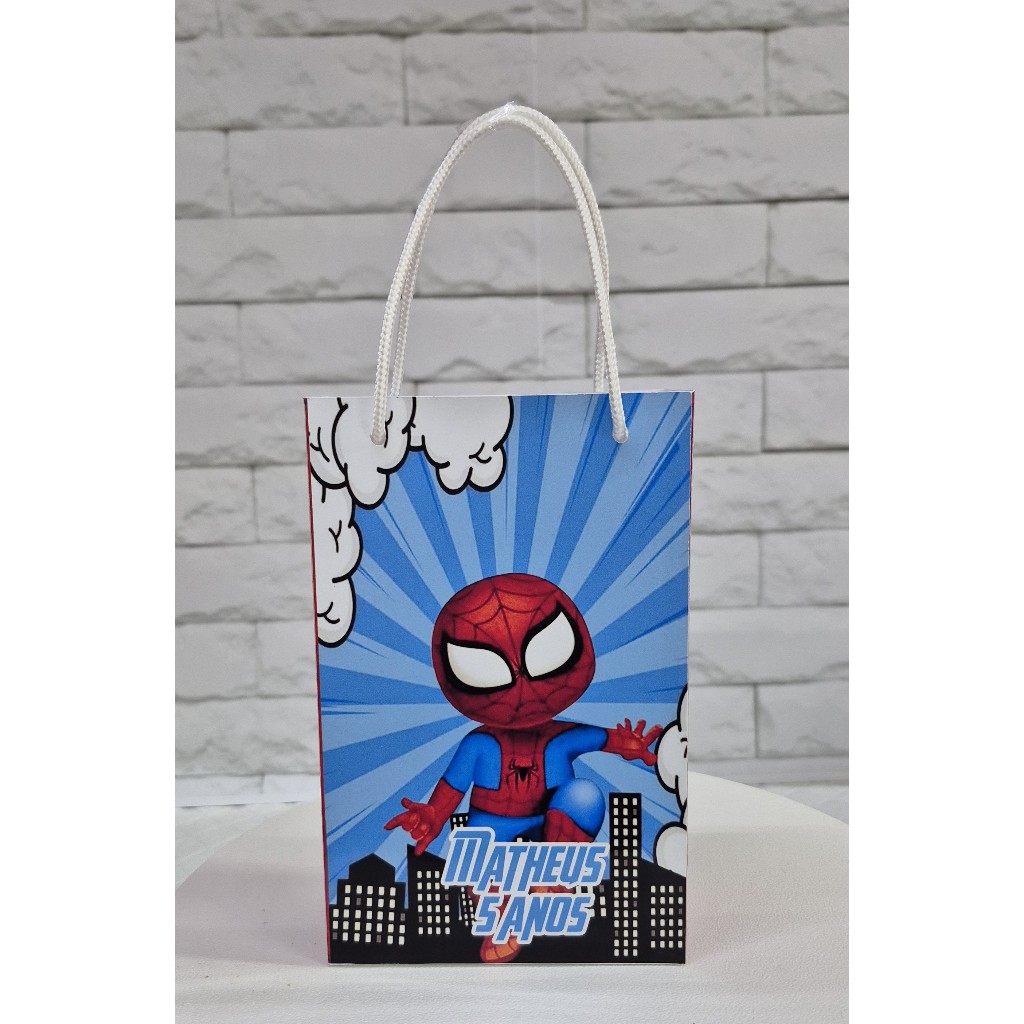 Kit Sacolinhas HOMEM ARANHA | SPIDER MAN Lembrancinhas Personalizadas  Festa aniversário