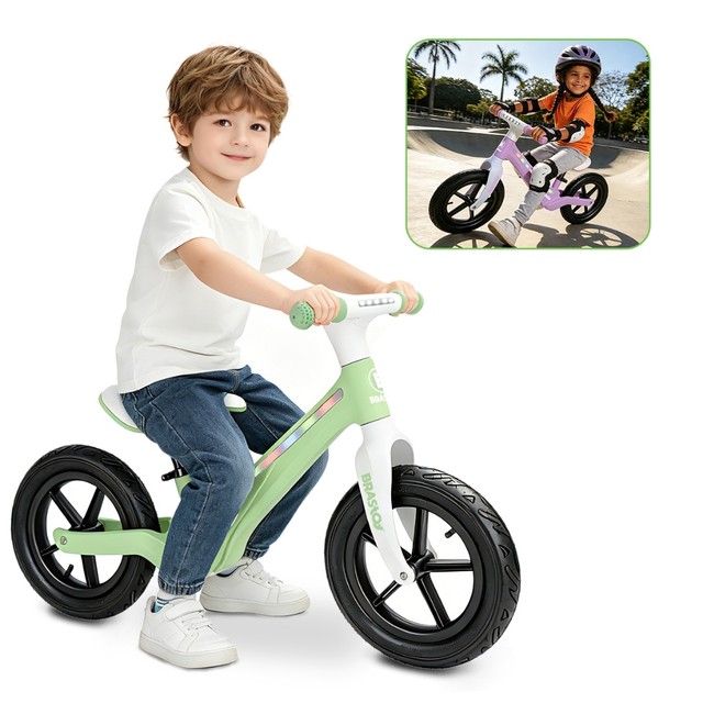 Bicicleta De Equilíbrio Sem Pedal Brastoy Verde / Roxo