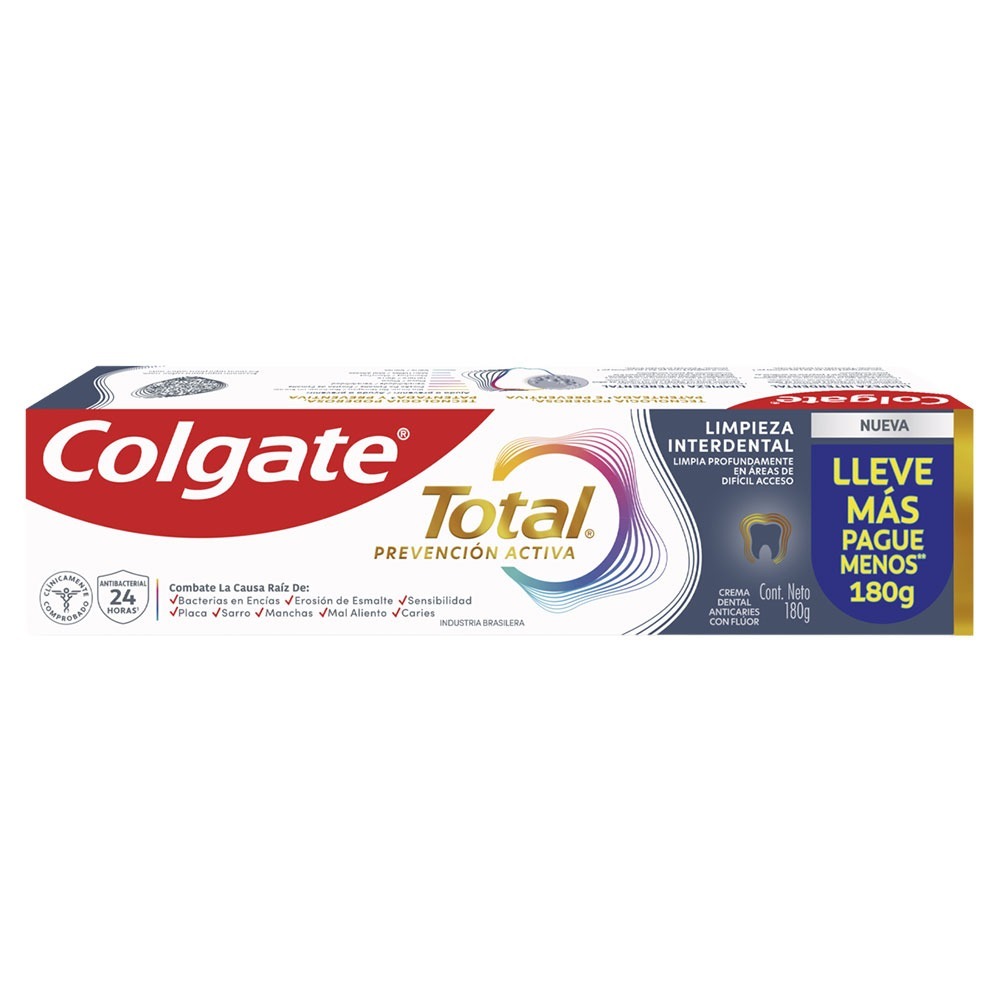 Creme Dental Colgate Total Prevenção Ativa Limpeza Interdental 90g
