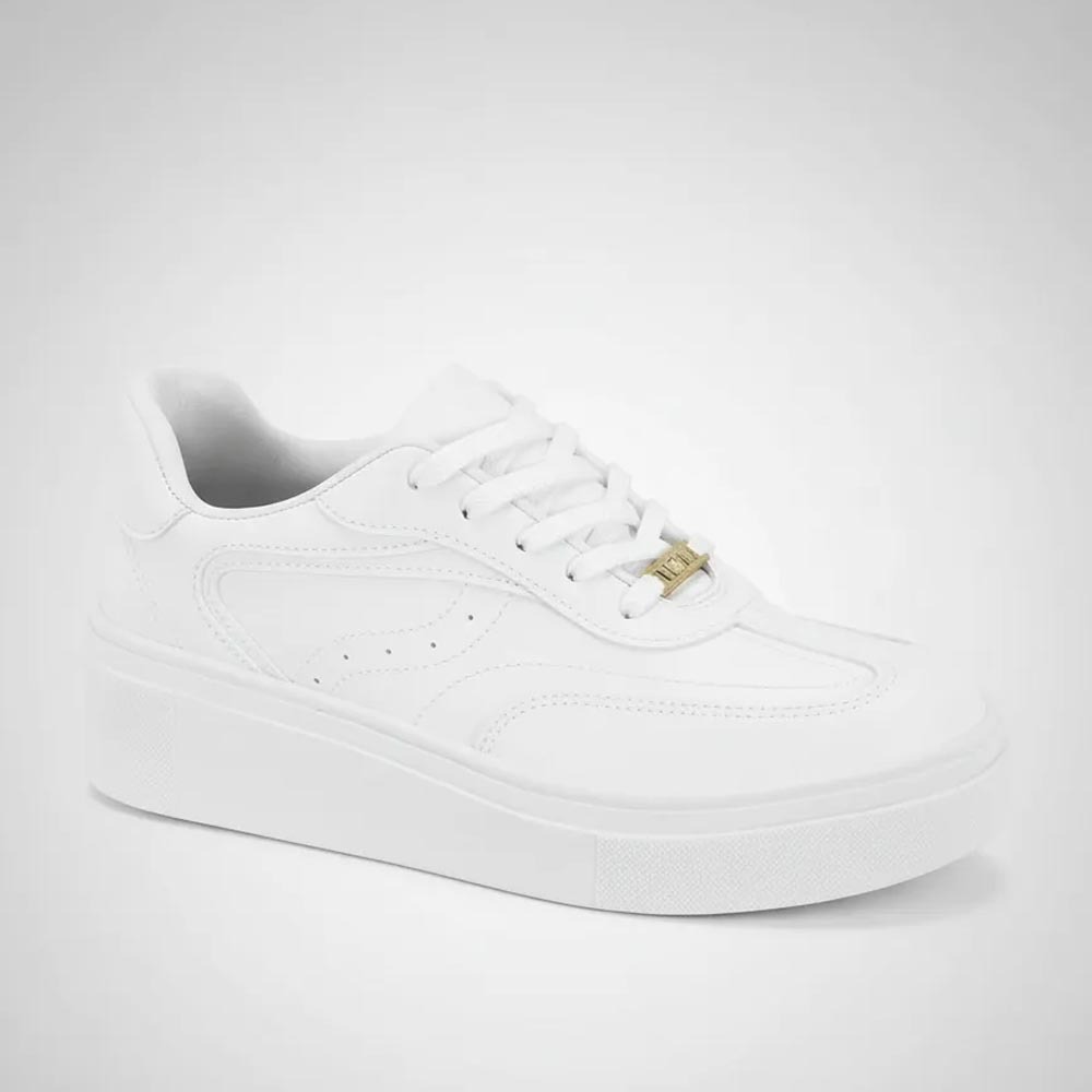 Tênis Casual Confortável Original Vizzano Branco Plataforma Dia a Dia Moda — imagem 2 de 2