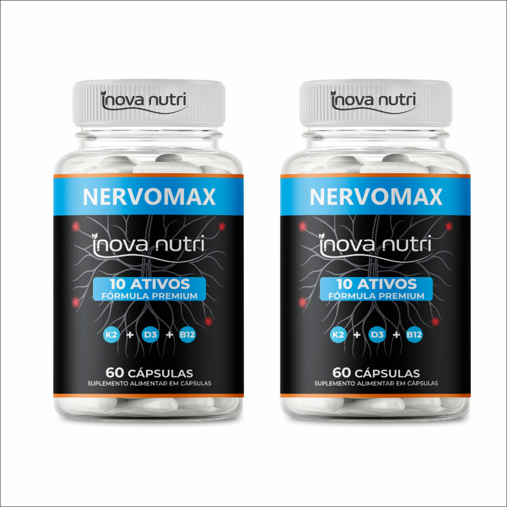Pack 2 Unid Nervomax 60 Cápsulas Cada - Para Dores Nervos - Produto Viral Internet - Compra Segura C/ Nota
