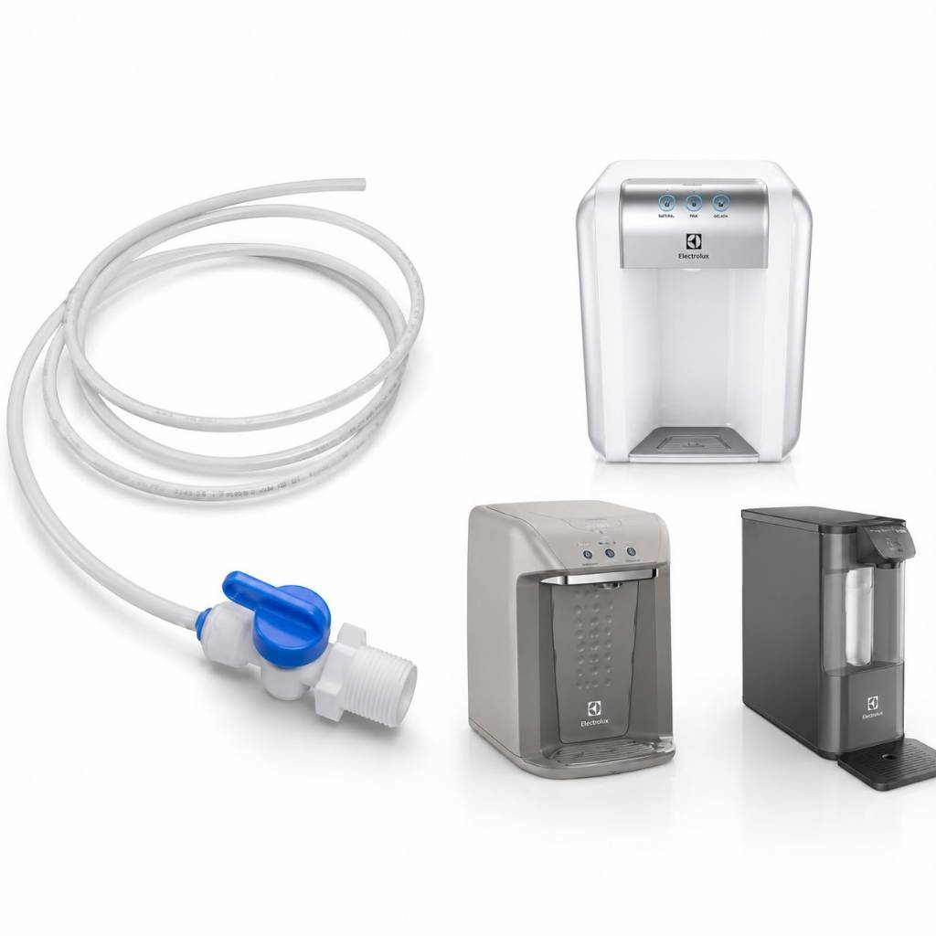 Kit mangueira 2 mts + registro p Instalação entrada Purificador De Água Ibbl E Outros
