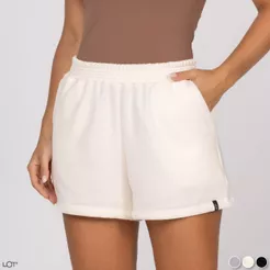 Short de Moletom Premium Feminino com Bolsos Soltinho Inverno Corrida Frio Esportivo