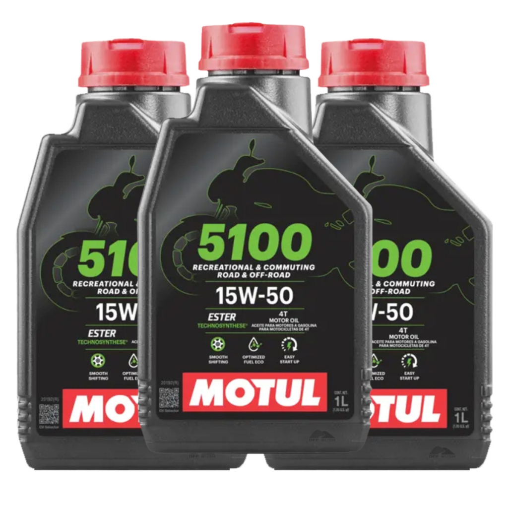 3 Litros Óleo De Motor Motul 5100 15w50 4t Semi Sintético Ktm Bmw Suzuki Ducati