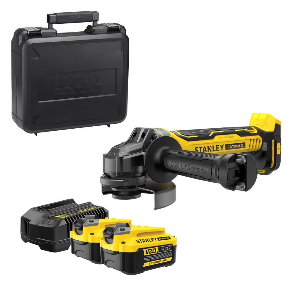Esmerilhadeira Angular STANLEY SBG700M2K 125mm 20V Com 2 Baterias, Carregador e Maleta 110V