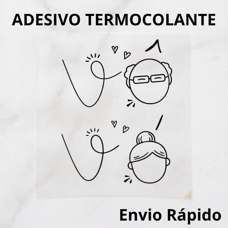 Cartela de Adesivos Termocolantes Modelos Avós | Vinil Premium | Aplicação com Ferro |Envio Imediato
