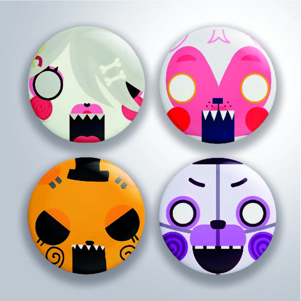 Bottom Gamer FNAF Five Night At Freddy's Icon Estilizado