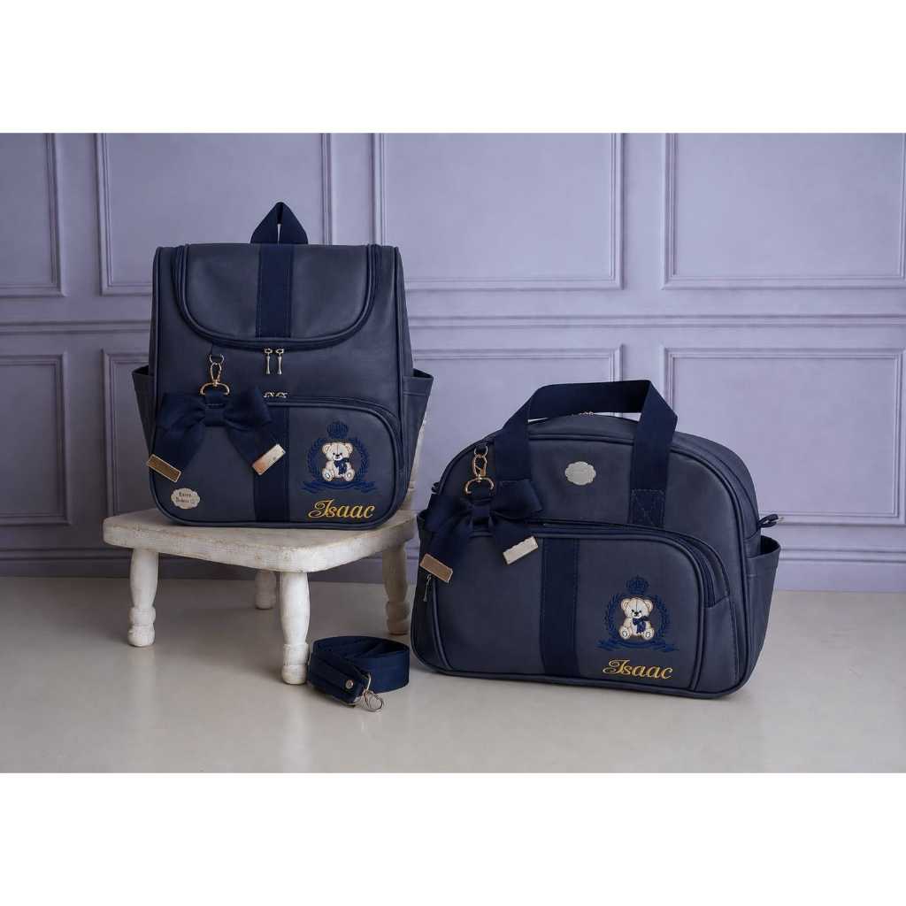 Kit Bolsa Maternidade/Passeio Luz Personalizado Menino/Menina LUXO