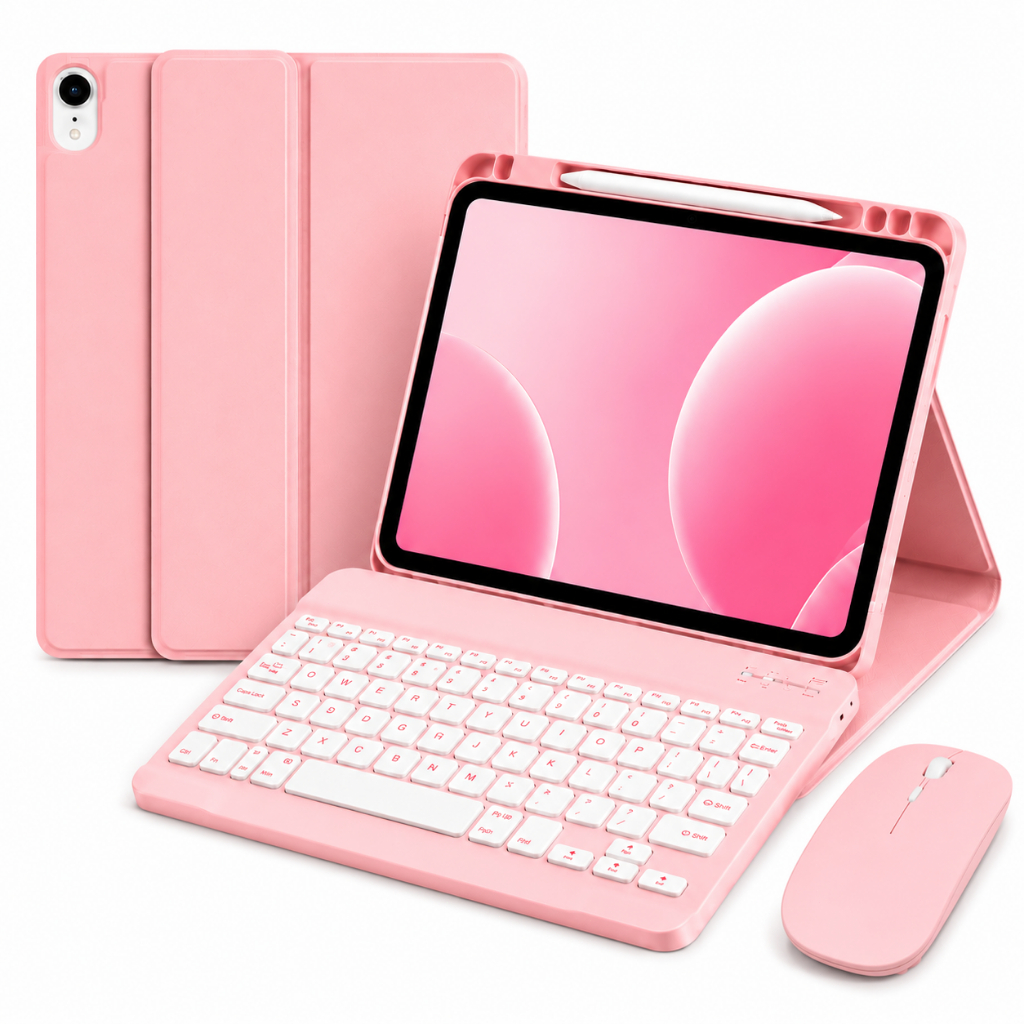 Kit 3 em 1 Completo: Capa + Teclado Magnético + Mouse Sem Fio para iPad 10/11ª 1
