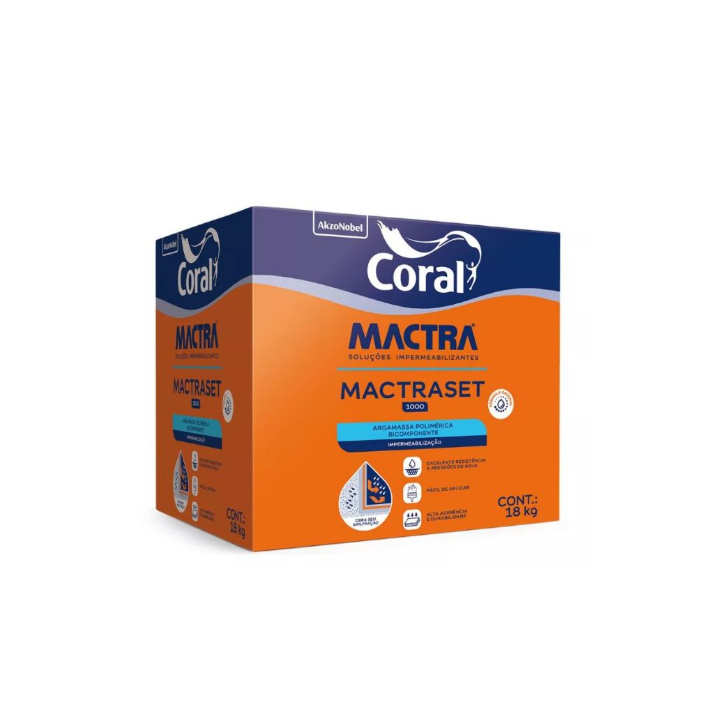 Revestimento Impermeabilizante Mactra Coral Mactraset 18 Kg