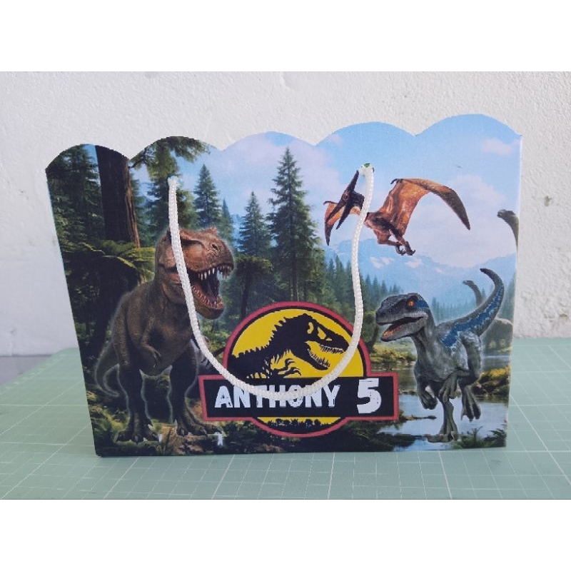 Sacola Personalizada Jurassic World Dinossauro Lembrancinha Festa Infantil com Alça