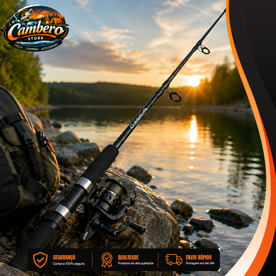 Vara de Pesca Telescópica Camaro Tele Spin LUMIS – Leve e Resistente