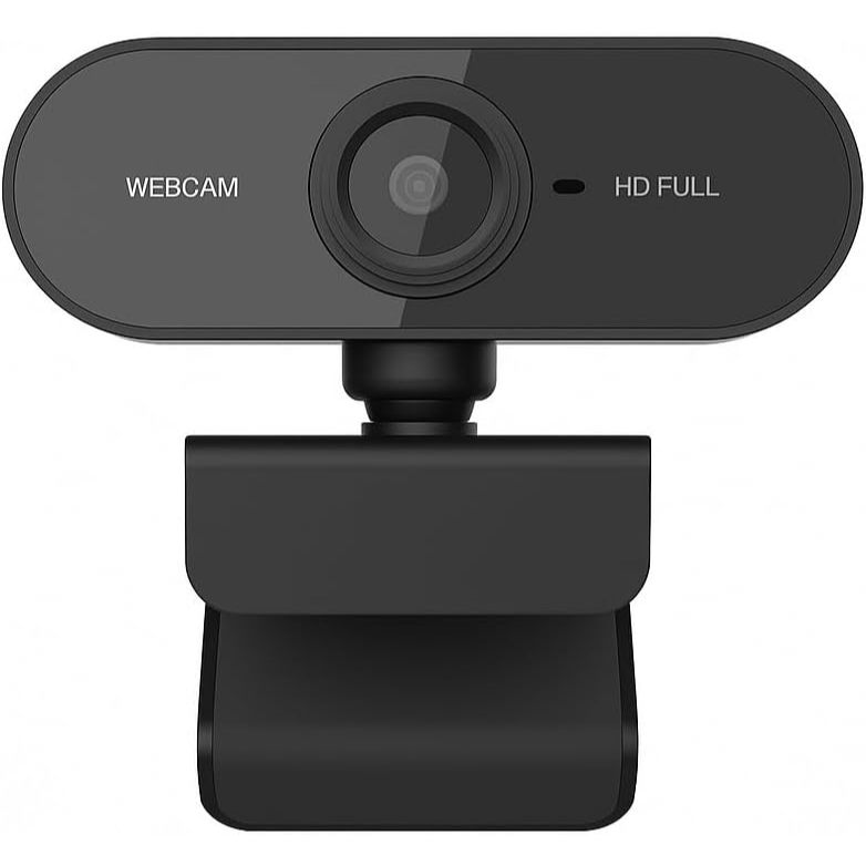 Webcam 1080p Full HD USB com Microfone para Lives, Streaming, Videochamadas e Jogos
