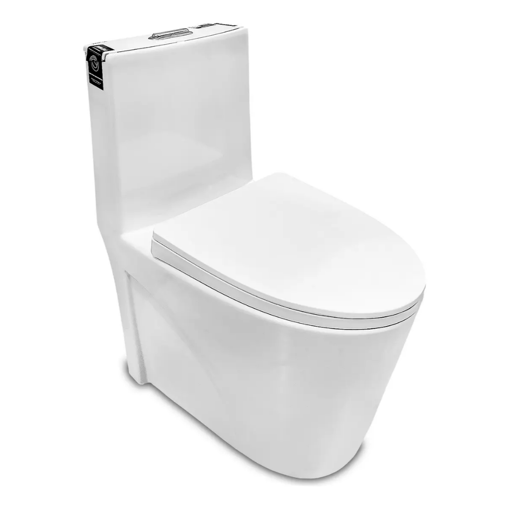Bacia Vaso Sanitário Monobloco Tubramax com Assento Sanitário Soft Close Incluso e Kit de Instalação