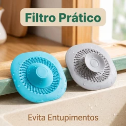 Protetor de Ralo Silicone Anti Entupimento para Banheiro Cozinha Casa
