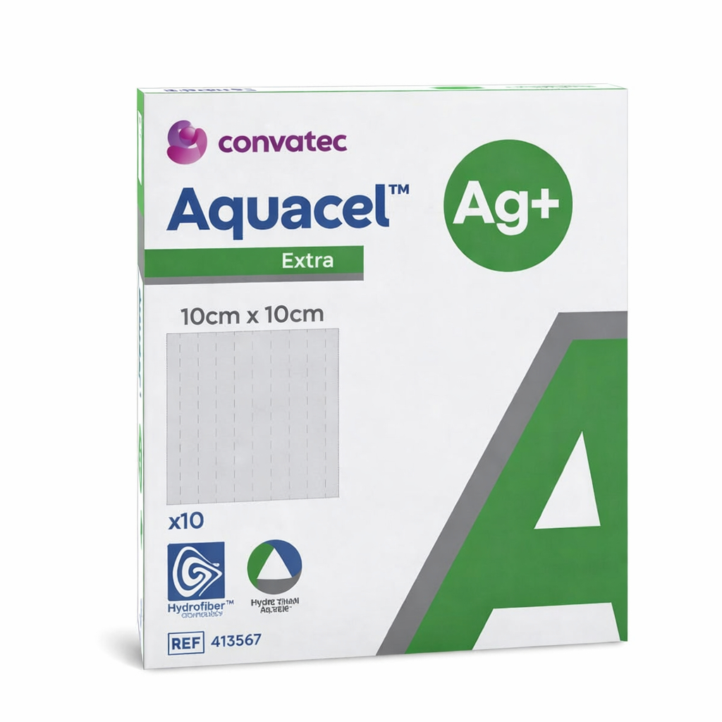 Aquacel Ag+ Extra 10cmx10cm (Cx c/ 10 unidades) - Convatec
